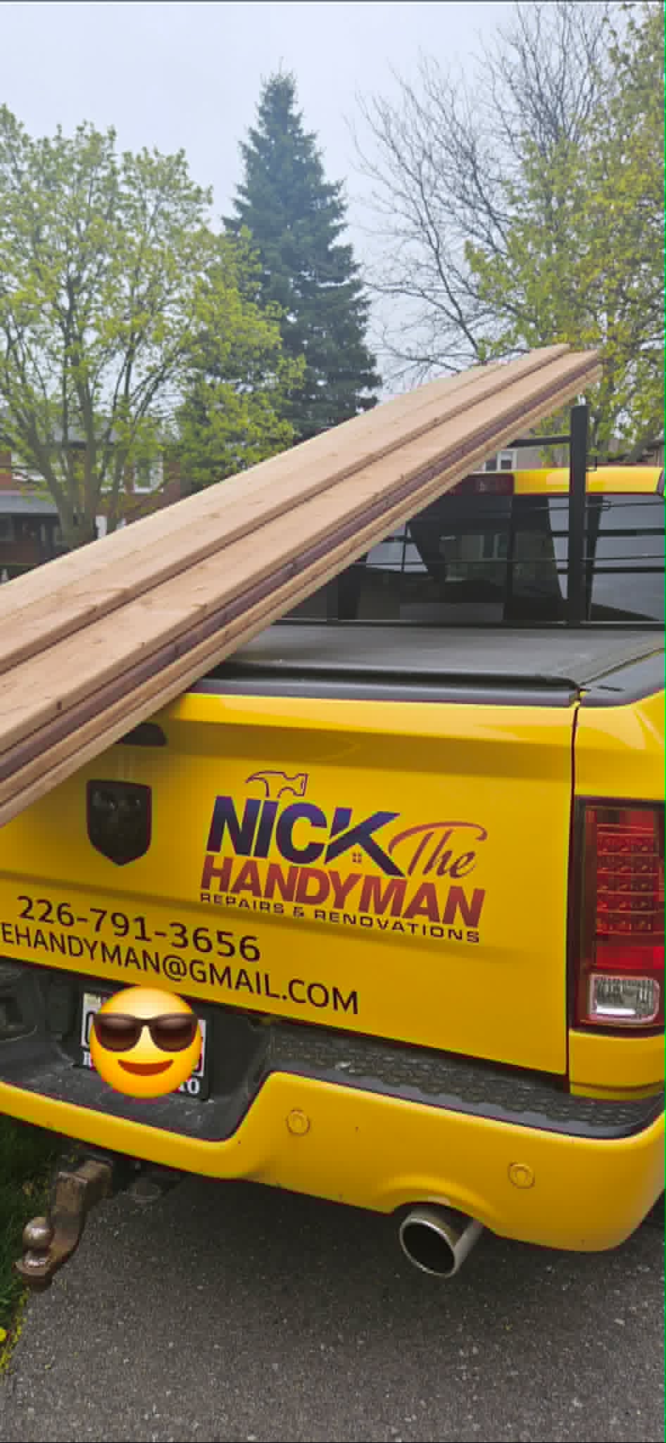 Nick The Handyman yellow work truck